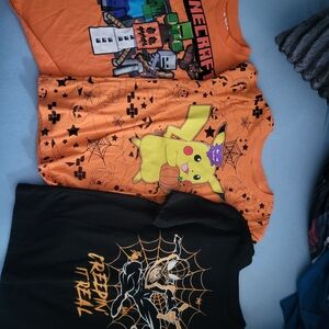 Pikachu Halloween Tee - Orange Pikachu Graphic Shirt